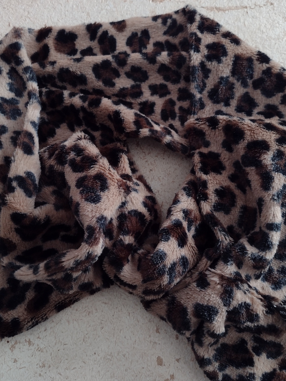 Fuzzy Animal Print Cheetah Scarf
